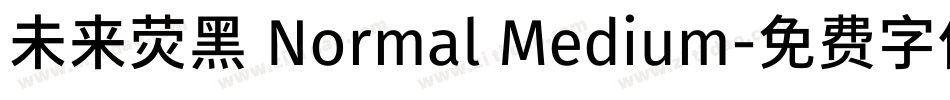 未来荧黑 Normal Medium字体转换
